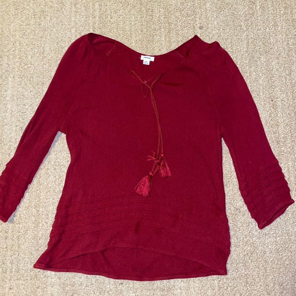 Red blouse